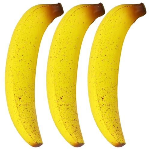 Yeory Squish Toys, 3PCs Bananenform -Squeeze -Spielzeug, weicher elastischer Stressball, Spannungsbekämpfung Zappelspielzeug, Zappelspielzeug von Yeory