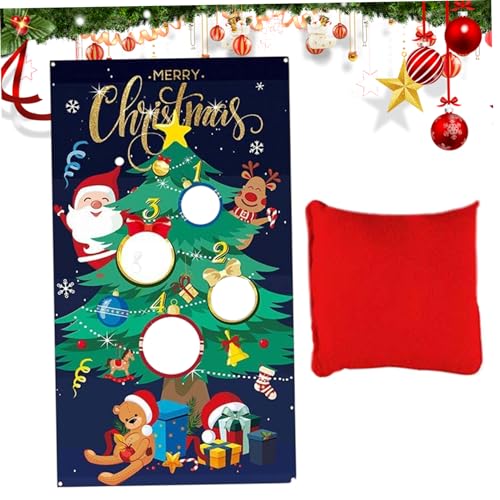 Yeory Wurfspiel -Sets, Weihnachts -Bohnen -Taschen -Spiel, Weihnachts -Toss -Spiele Banner Style 2, Bean -Tasche zum Werfen von Spielen, Wandhänge -Toss -Spiel von Yeory