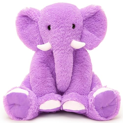 Yeqivo Elefant gefülltes Tier Plüschtier Geschenk für Kind Freundin gefüllte Elefant für Weihnachten Valentinstag Geburtstag Hochzeitsfeier Elephant（Lila,50CM） von Yeqivo