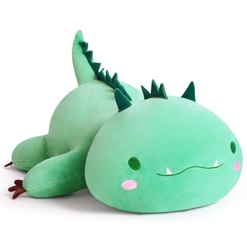 Yeqivo Nettes Axolotl Plüsch, weiches gefülltes Tier Salamander Plüsch Kissen, Kawaii Plüsch Spielzeug für Kinder (Dinosaurier,30CM) von Yeqivo