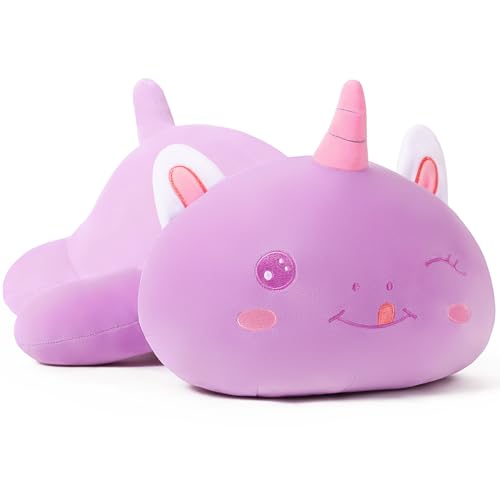 Yeqivo Nettes Axolotl Plüsch, weiches gefülltes Tier Salamander Plüsch Kissen, Kawaii Plüsch Spielzeug für Kinder (Einhorn,30CM) von Yeqivo