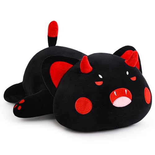 Yeqivo Nettes Axolotl Plüsch, weiches gefülltes Tier Salamander Plüsch Kissen, Kawaii Plüsch Spielzeug für Kinder (Rote Katze,30CM) von Yeqivo