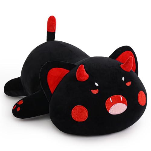 Yeqivo Nettes Axolotl Plüsch, weiches gefülltes Tier Salamander Plüsch Kissen, Kawaii Plüsch Spielzeug für Kinder (Rote Katze,50CM) von Yeqivo