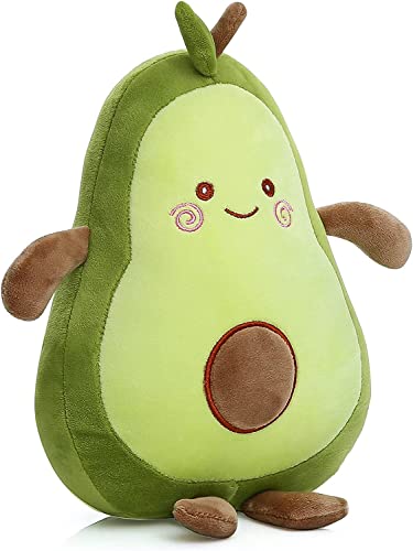 Yeqivo Niedliches Avocado Plüschtier mit Avocado gefülltes Kissen Geschenk für Mädchen Jungen Freunde (Green,30CM) von Yeqivo