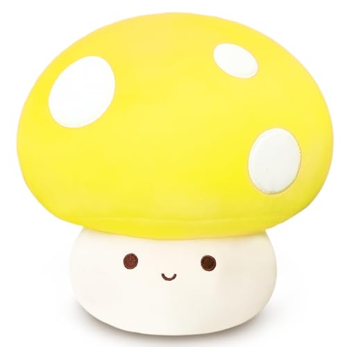 Yeqivo Stofftiere Pilze Plüsch Süße Plüschtier Hautfreundlich Pilze Kuscheltier Seitenschläferkissen Kawaii Plush Deko Wurfkissen Mushroom （30CM,Gleb） von Yeqivo