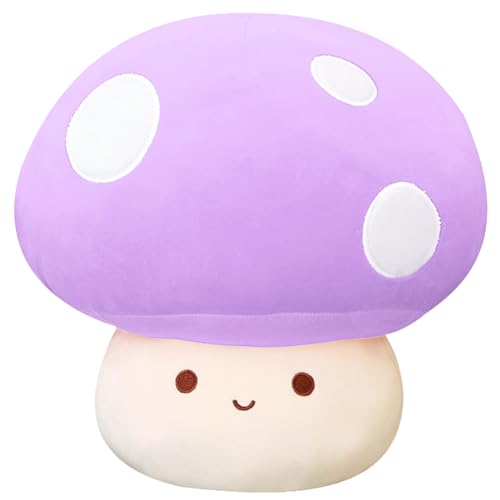 Yeqivo Stofftiere Pilze Plüsch Süße Plüschtier Hautfreundlich Pilze Kuscheltier Seitenschläferkissen Kawaii Plush Deko Wurfkissen Mushroom （60CM,Lila） von Yeqivo