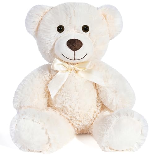 Yeqivo Teddybär gefülltes Tier Plüschtier Geschenk für Kind Freundin, 13.5 Zoll gefüllte Bären für Weihnachten Valentinstag Geburtstag Hochzeitsfeier（Weiß,1Pcs） von Yeqivo