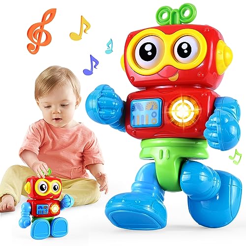 Yerloa Baby Spielzeug ab 1 Jahr, Roboter Spielzeug 12 18 Monate mit Licht & Musik, Kinderspielzeug ab 1-3 Jahre, Baby Geschenk für Kinder Jungen Mädchen, Baby Musikspielzeug ab 1 2 Jahr von Yerloa