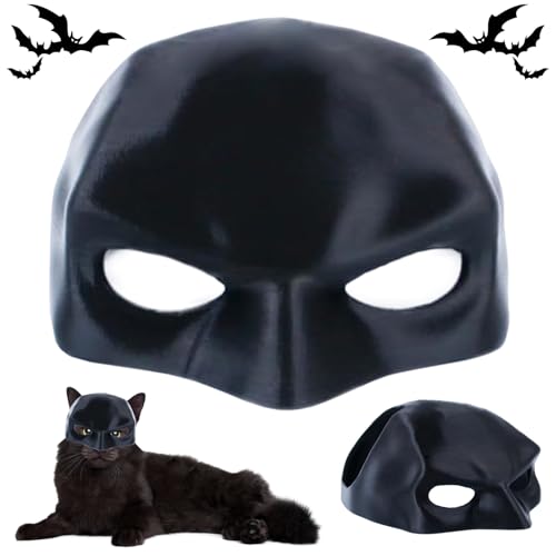 Yesmoyhe Katzen Fledermaus maske, 3D Fledermausmaske, 3D Batmans Katzenmaske, Batcat-Maske, 3D Gedruckte Batmans Katzen Maske, Batmans-Maske für Katzen, für Halloween oder den täglichen Spaß von Yesmoyhe