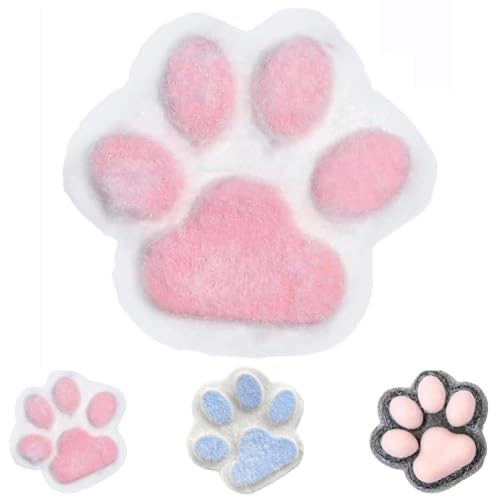 Katzenpfoten Squishy Groß, Handmade Squishy Big Cat Paw Silicone Squishy Toys for Stress Relief, Squishy Cat Paw Anti Stress Spielzeug, Squishy Katzenpfoten Riesig (Rosa) von Yestree