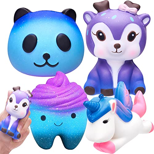 Yetech 4 Stück Squishy Spielzeug, Squisies Set Kawaii Party Geschenke langsame Rising Toys Kinderspielzeug für Kinder Erwachsene Mädchen Jungen von Yetech