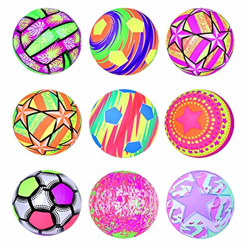 Yfenglhiry Ball Hüpfball Fußball Aufzublasen Farblich Sortiert Spielzeug Autistische Gadget von Yfenglhiry