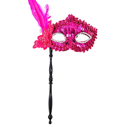 Yfenglhiry Maskerade mit Pailletten, halbes Gesicht, Halloween, Party, Abend, Abschlussball, für Karneval, Damen, halbes Gesicht, Halloween, Maskerade mit Pailletten von Yfenglhiry