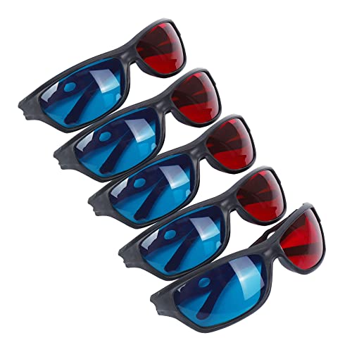 Yheonver 5x Rot und Blau Anaglyphen Dimensional 3D Vision Brille fuer TV Movie DVD-Spiel von Yheonver