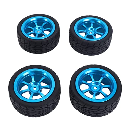 Yheonver 65Mm Metallfelge + Gummireifen mit Grip Reifen für 144001 A959 A959-B 124019 124018 RC Autoteile, Blau von Yheonver