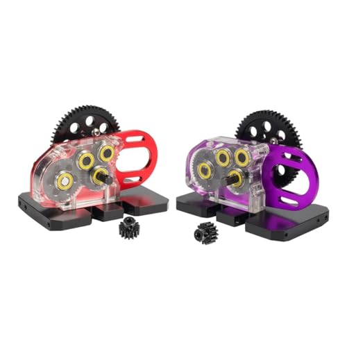 YhfAbd Klares Acryl-2Low-Getriebe, 30% Außendurchmesser, Getriebe for 1/10 RC Crawler Comp Builds Gspeed UGRC SCX10 PRO Capra LCG-Chassis Ersatzteile(Purple Set) von YhfAbd