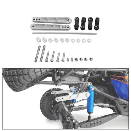 YhfAbd Metall-Hinterachs-Stabilisator-Set, Verbindungssatz, Tuningteile for 1/10 RC Rock Racing Rig Axial RR10 Bomber 90053 90048 AX31331 Ersatzteile(Sliver) von YhfAbd