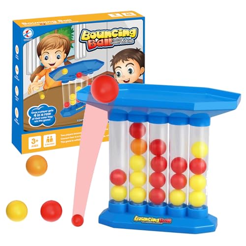 Yhjxly Bouncing Ball Tischspiel,4 Shots Desktop Bouncing Toy,2024 Neues Bounce Off Game,Jumping Ball Tabletop Ping Pong Spielballspiel,Bounce Ball Party Game,Spiele für Kinder von Yhjxly