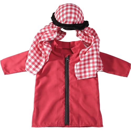 Yhong Baby Jungen Fotografie Outfits Langarm Bademantel Kleid Mit Kariert Kopftuch Halloween Karneval Mottoparty Kostüm für 1-6 Monate Rot 62-68 Yhong Baby Jungen Fotografie Outfits Langarm Bademantel Kleid Mit Kariert Kopftuch Halloween Karneval Mottoparty Kostüm für 1-6 Monate Rot 62-68 von Yhong