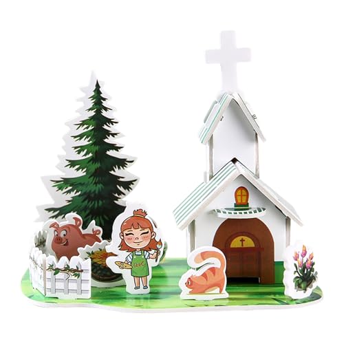 3D-Puzzle Bauset Für Kinder | Architektur Baukasten Cartoon | Interaktives 3 -D | Set Mit Cartoonszenen | Lernspielzeug Bastelset Für & Mädchen Zuhause, Schule & Kindergarten 3D-Puzzle Bauset Für Kinder | Architektur Baukasten Cartoon | Interaktives 3 -D | Set Mit Cartoonszenen | Lernspielzeug Bastelset Für & Mädchen Zuhause, Schule & Kindergarten von Yhsioaklo