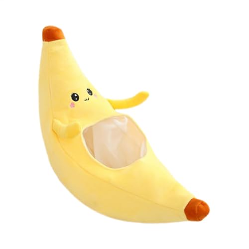 Yhsioaklo Bananenhut, 56 x 25 cm, Plüsch, Obst-Kopfbedeckung, Bananenhut, Foto-Requisiten, Kostüm für Erwachsene, Verkleiden und Rollenspiele Cosplay von Yhsioaklo