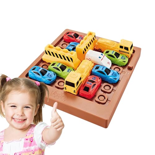 Yhsioaklo Gesellschaftsspiel mit Verkehrsauto, Schiebe-Puzzle-Spiele – Spielzeug für Auto-Puzzle, Reisespiel für, Denkspiele von Yhsioaklo