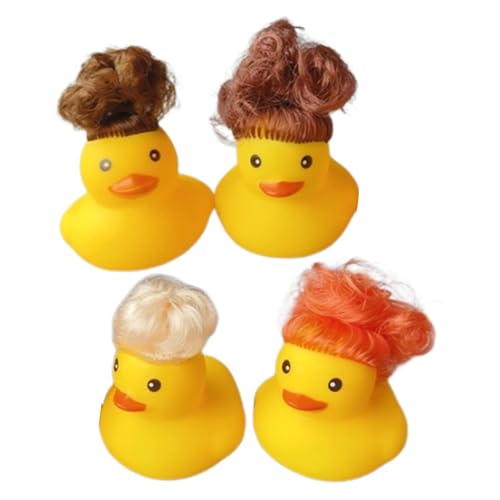 Yhsioaklo Hair Style Gummiente - Gelbe Gummienten - Bunte Frisuren Ente, Quietschende Gummi Schwimmende Ente, Quietschende Gelbe Gummienten für Pool, Kinder, Badezimmer von Yhsioaklo