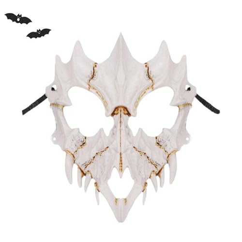 Yhsioaklo Halloween-Tierschädeldecke | Spooky Animal Face Tiger Dragon Skelett Headgear Party Props Maskerade Zubehör Partyartikel für Halloween-Cosplay-Partys von Yhsioaklo