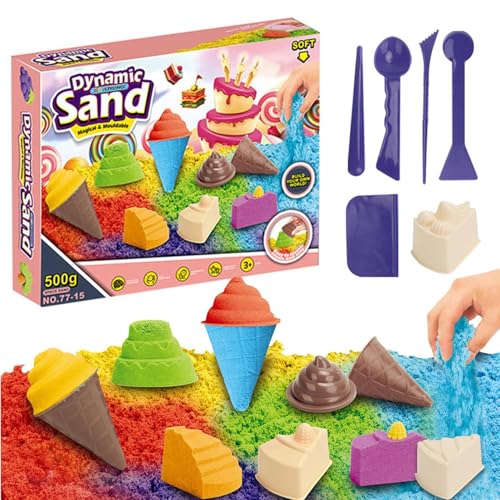 Yhsioaklo Knetbarer Sand für Spielsand | Spielsand aus formbarem Sand – Lernspielzeug aus sensorischem Sand, Spielset mit falschem Sand, feinmotorisches Spielzeug für Füllstoffe von Yhsioaklo