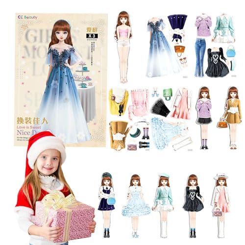 Yhsioaklo Magnetkleider-Spiele, Puppen, Basteln und Spielen Sie ein Reisespielzeug | Tragbare Prinzessin-Puppe, leicht zu greifendes Geschenk für Mädchen von Yhsioaklo Magnetkleider-Spiele, Puppen, Basteln und Spielen Sie ein Reisespielzeug | Tragbare Prinzessin-Puppe, leicht zu greifendes Geschenk für Mädchen von von Yhsioaklo
