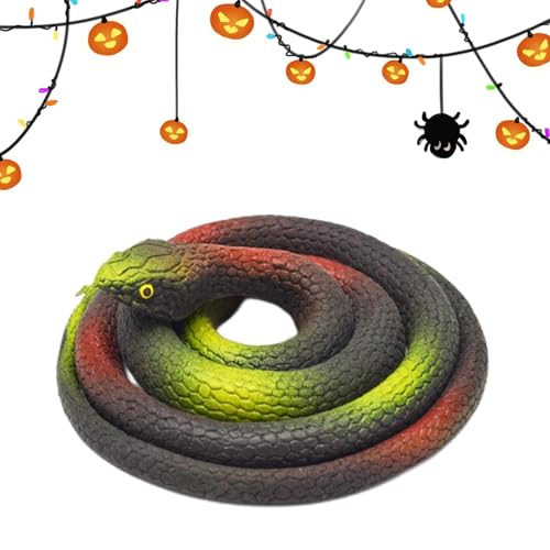 Yhsioaklo Schlangen Spielzeug | Realistisches Schlangenspielzeug 31,5 Zoll – Gruseliges Scherzzubehör für Halloween-April-Fischparty, Gartenzubehör, Geschenk Gag Yhsioaklo Schlangen Spielzeug | Realistisches Schlangenspielzeug 31,5 Zoll – Gruseliges Scherzzubehör für Halloween-April-Fischparty, Gartenzubehör, Geschenk Gag von Yhsioaklo