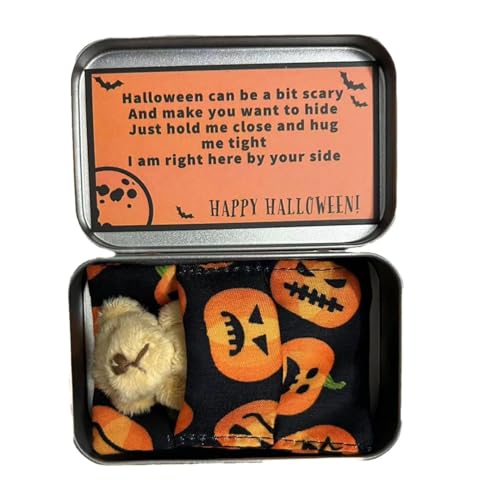 Yhsioaklo Taschenbär-Umarmung, kleine Taschenbär-Puppe | Halloween-Plüschpuppe | Taschenbär-Umarmungskarten-Set, Plüschspielzeug, Halloween-Puppe aus Plüsch für Kleinkinder von Yhsioaklo