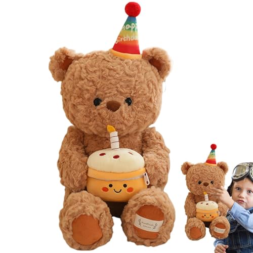 Yhsioaklo Teddybär, Plüschtiere, süßer Teddybär zum Kuscheln | Plüschkissen zum Kuscheln, dekorative Plüschtierpuppe für , Mädchen und von Yhsioaklo