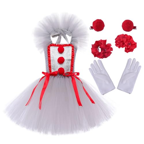 Yhsioaklo Tutu Joker Kleid für Mädchen, Joker-Rock für Mädchen, Rock für Halloween, süßes Joker-Cosplay, weiche Cosplay-Outfits, Tutu-Kleid für Rollenspiele, Halloween, Partys von Yhsioaklo