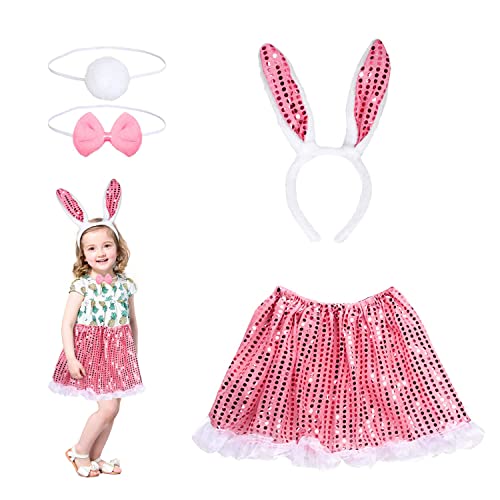 Yi'antai Tierkostüm Kinder Tutu Tier Verkleiden Tutu Rock mit mit Zubehör Tier Ohren Stirnband Nase Fliege Tierpfoten Handschuhe Schwanz Tier Verkleiden Set Karneval Party Kostüm für Kinder von Yi'antai