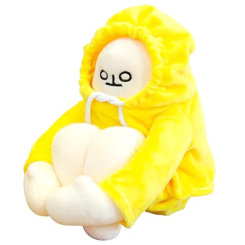 YiJiuBa Große Banane Puppe, 36cm Plüsch Banane Spielzeug, Lustige Banana Man Plush Toy mit Magnet auf Hand, Plüsch Banane Spielzeug Banane Puppe Plush Geschenk für Mädchen Kinder zum Geburstag von YiJiuBa