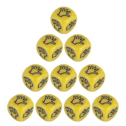 YiNLuax 10pcs Interaktiv Fingerspiel Dices Acryl Rock Paper Scissor Game Dices 6 Seiten 20 Mm Für Familienunterhaltung Finger Raten YiNLuax 10pcs Interaktiv Fingerspiel Dices Acryl Rock Paper Scissor Game Dices 6 Seiten 20 Mm Für Familienunterhaltung Finger Raten von YiNLuax