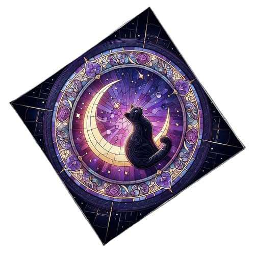YiNLuax Divinationen Tischdecke Mondkatzen Muster Astrologie Tarotkarte Tischdecke Altars Stoff Göttlichkeit Brettspielzubehör YiNLuax Divinationen Tischdecke Mondkatzen Muster Astrologie Tarotkarte Tischdecke Altars Stoff Göttlichkeit Brettspielzubehör von YiNLuax