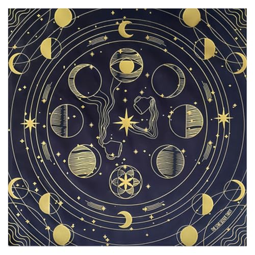 YiNLuax Divinationen Tischdecke Moonphasemuster Astrologie Tarotkarte Tischdecke Altars Stoff Göttlichkeit Brettspiel Accessoire YiNLuax Divinationen Tischdecke Moonphasemuster Astrologie Tarotkarte Tischdecke Altars Stoff Göttlichkeit Brettspiel Accessoire von YiNLuax