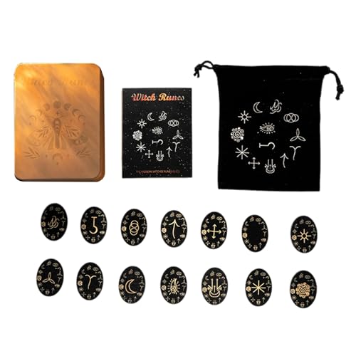 YiNLuax Hexe Decors Witch Home Decors Set Meditations Holzsteine Set Holzsteine Gravierter Runenstein YiNLuax Hexe Decors Witch Home Decors Set Meditations Holzsteine Set Holzsteine Gravierter Runenstein von YiNLuax