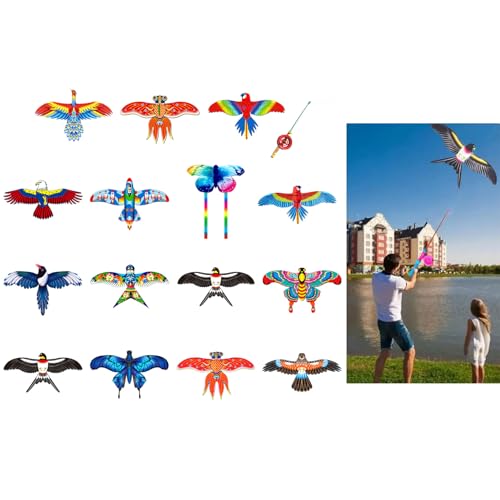 YiNLuax Mikrodynamische Flügeldrachen Mit Angelrutenschnur Dynamische Drachen Winddrachen Fliegendes Spielzeug Für Kinder EasyFly Drachen Outdoor Spielzeug von YiNLuax