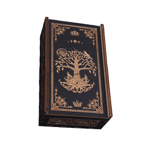 YiNLuax Push Pull Tarot Card Box Astrologie Schmuckstücke Box Holz Tarot Karten Aufbewahrungsfall Für Vermögen Erzählen Hexendekoration YiNLuax Push Pull Tarot Card Box Astrologie Schmuckstücke Box Holz Tarot Karten Aufbewahrungsfall Für Vermögen Erzählen Hexendekoration von YiNLuax