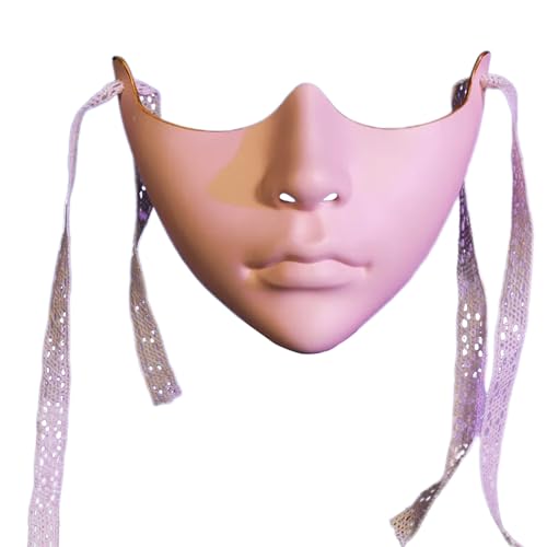 YiQinzcxg Masquerade Cosplay Maske Halbgesichtsmaske Für Frauen Männer Cosplay Partyfotografie Requisiten Halloween Dekorationsmaske von YiQinzcxg