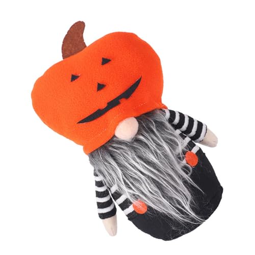 YiQinzcxg Mystische Kürbishut Ohne Gesicht Plüschpuppen Tomtes Figur Für Halloween Desktop Dekoration von YiQinzcxg