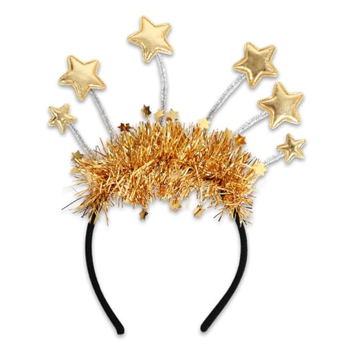 YiQinzcxg Neujahrs Lametta Stirnband Blingbling Stern Glitzernde Kopfbedeckung Lametta Weihnachtsparty Requisiten Lametta Geschenk Stirnband von YiQinzcxg