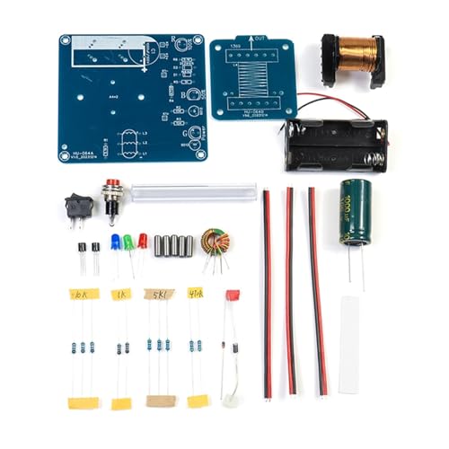 YiQinzcxg Pädagogisches Elektromagnetisches Emitter-Projekt-Set, Hochspannung, Spulenlötset ohne Batterie mit/ohne Außenhülle von YiQinzcxg