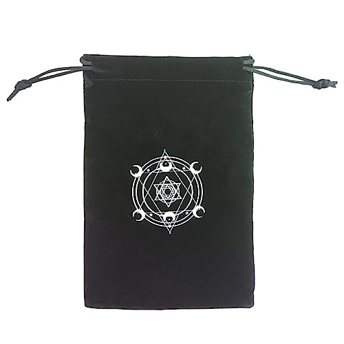 YiQinzcxg Schmuck Tarot Aufbewahrungstaschen Druck Kordelzug Tasche Wahrsagerei Tarot Tasche Kordelzug Spielkarte Gespeicherte Tasche von YiQinzcxg