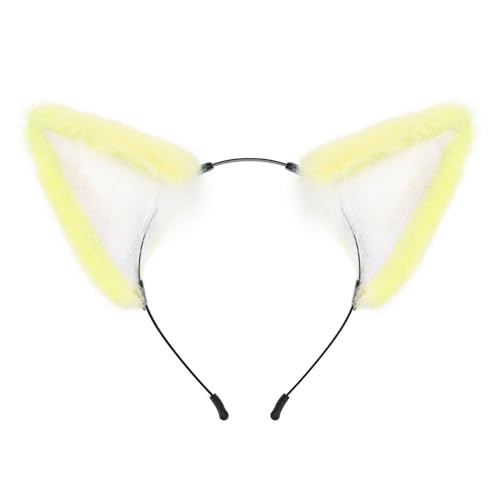 YiQinzcxg Teenager Cosplay Füchse Ohrform Haarband Plüsch Haarreifen Make Up Maskeraden Party Musik Festivals Rollenspiele Kopfbedeckungen von YiQinzcxg