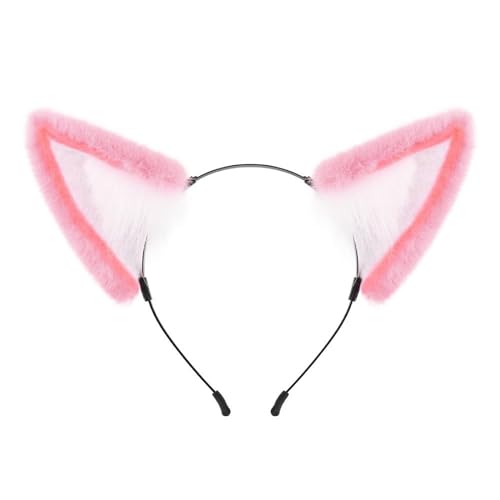 YiQinzcxg Teenager Cosplay Füchse Ohrform Haarband Plüsch Haarreifen Make Up Maskeraden Party Musik Festivals Rollenspiele Kopfbedeckungen von YiQinzcxg