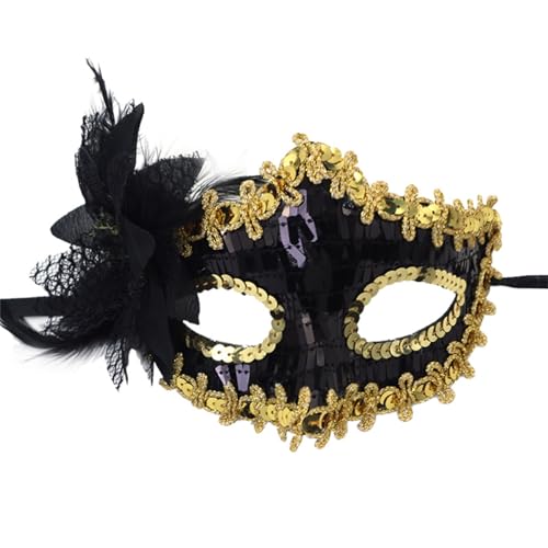 YiQinzcxg Venezianer Maske Augenmaske Halbe Gesichtsmaske Augenmaske Für Maskerade Proms Halloween Party Cosplay Fotoshooting Geschenk von YiQinzcxg